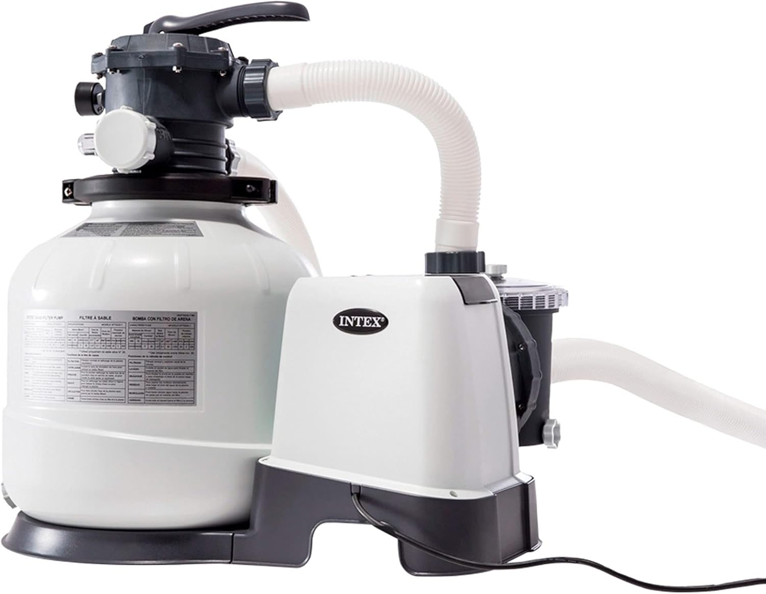Intex 26374NP – Aufstellpool Ultra XTR Frame Rechteckig, Filterpumpe 10500 L/h, Leiter, Bodenplane und Abdeckplane, 54368 L, Stahl und PVC, Grau, 975x488x132 cm