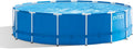 Intex Metal Frame Pool Set - Aufstellpool - Ø 457 x 122 cm - Zubehör enthalten, Grau, 28236